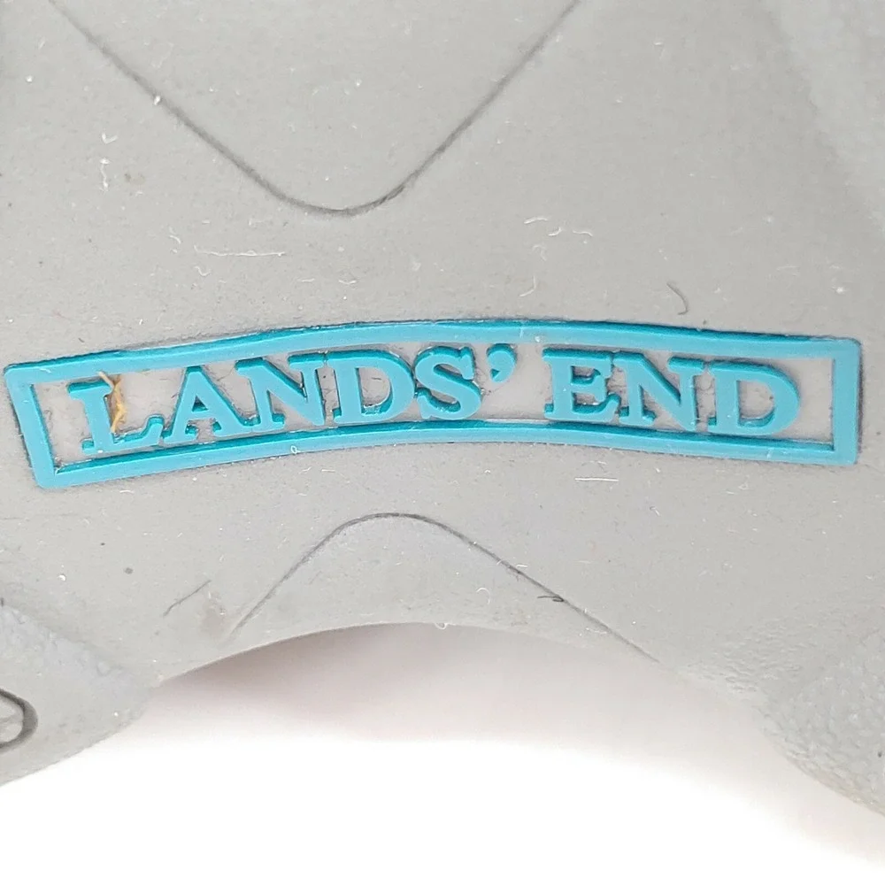 Lands End Boots Womens Gray 6 Suede All Weather Shoes Lined Side Zip‎ Mid Calf